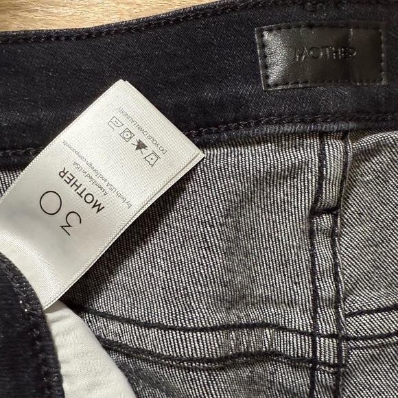 MOTHER the Insider Ankle Rain City Lights Jean gray black paint splatter print - Picture 7 of 11